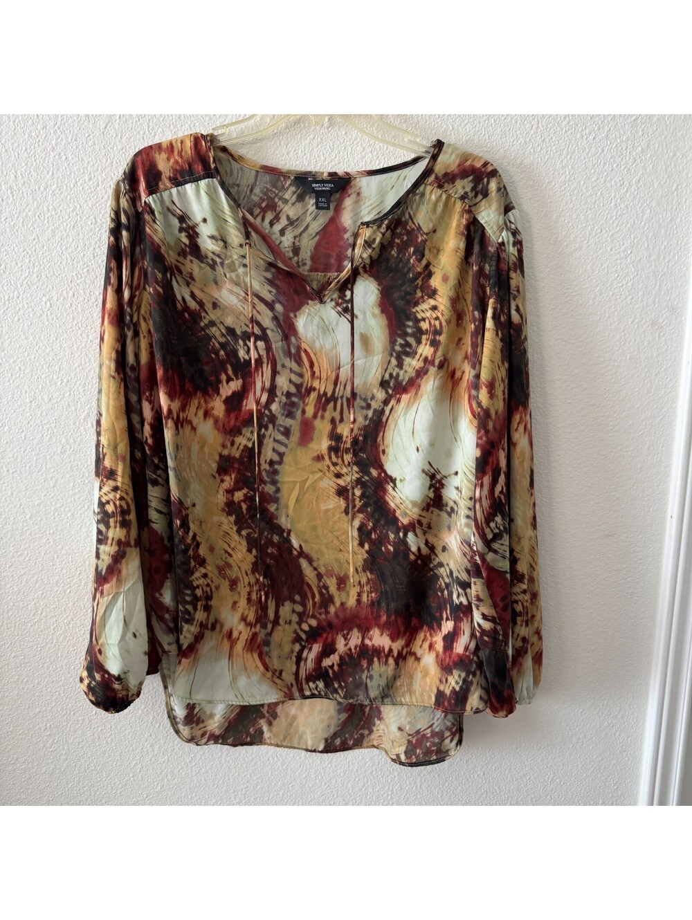 Boho Festival Tunic Top Women's Plus XXL Abstract Peasant Whimsy Flowy Fairycore